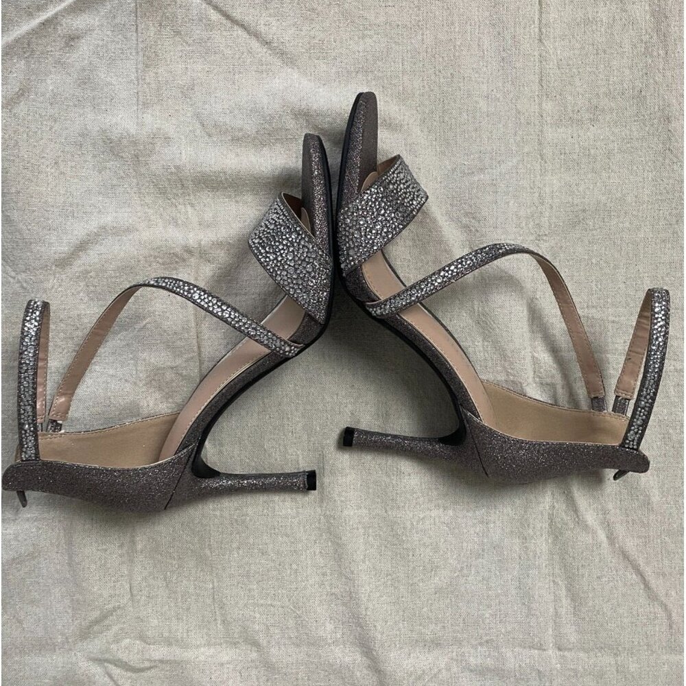 Kelly & Katie Nielle Strappy Glitter Sandal Heel Sz 9.5M (41) Evening Party 4" - Picture 7 of 12